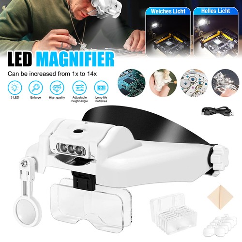 14x headband magnifier with - 1x-14x,