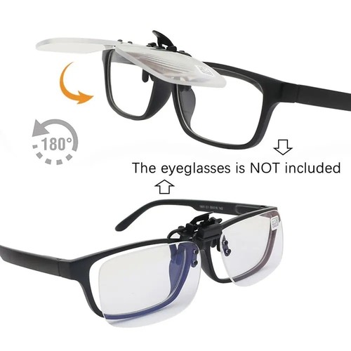 Clip flip magnifying - on, up