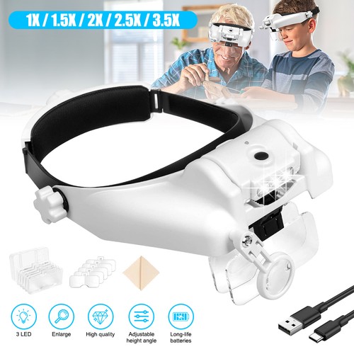 Head mounted magnifier with - head-mounted,
