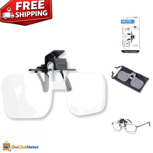 Clear clip magnifying - clip-on,