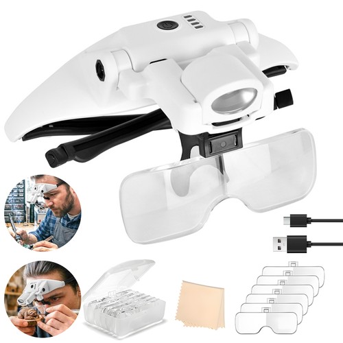 Illuminated headband magnifier - headband,