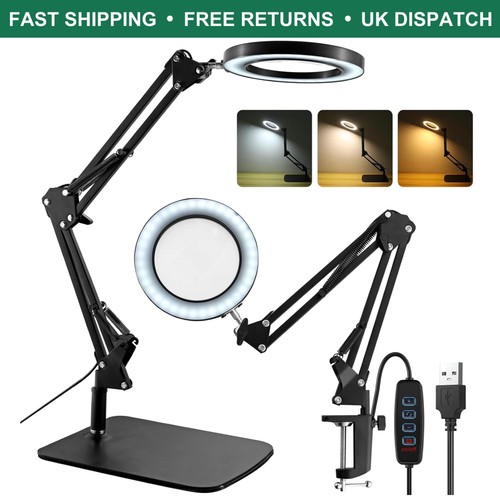 Led magnifying glass lamp - 8x,