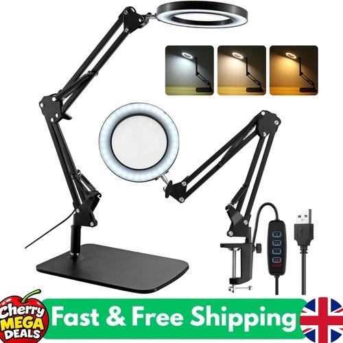Led magnifier lamp with - led, real