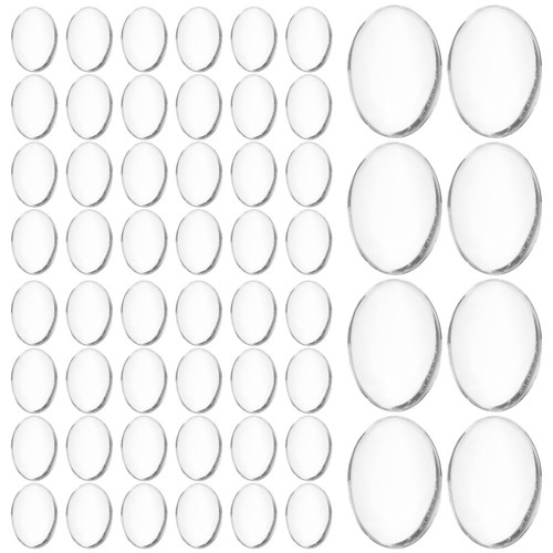 Clear reusable glass oval - clear,