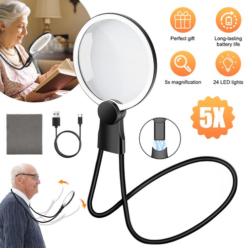 Neck wear magnifying glass - wear, 5x