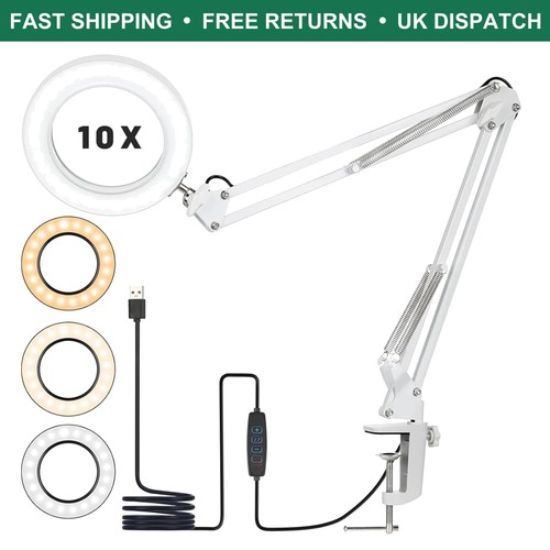 Adjustable 10x led magnifier - adjustable,