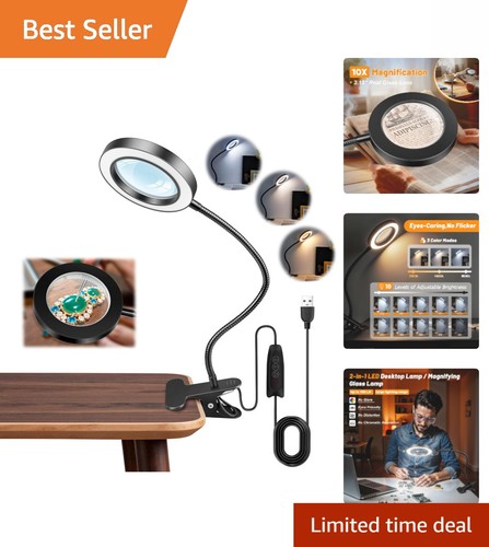 10x led magnifying glass - magnifying, with